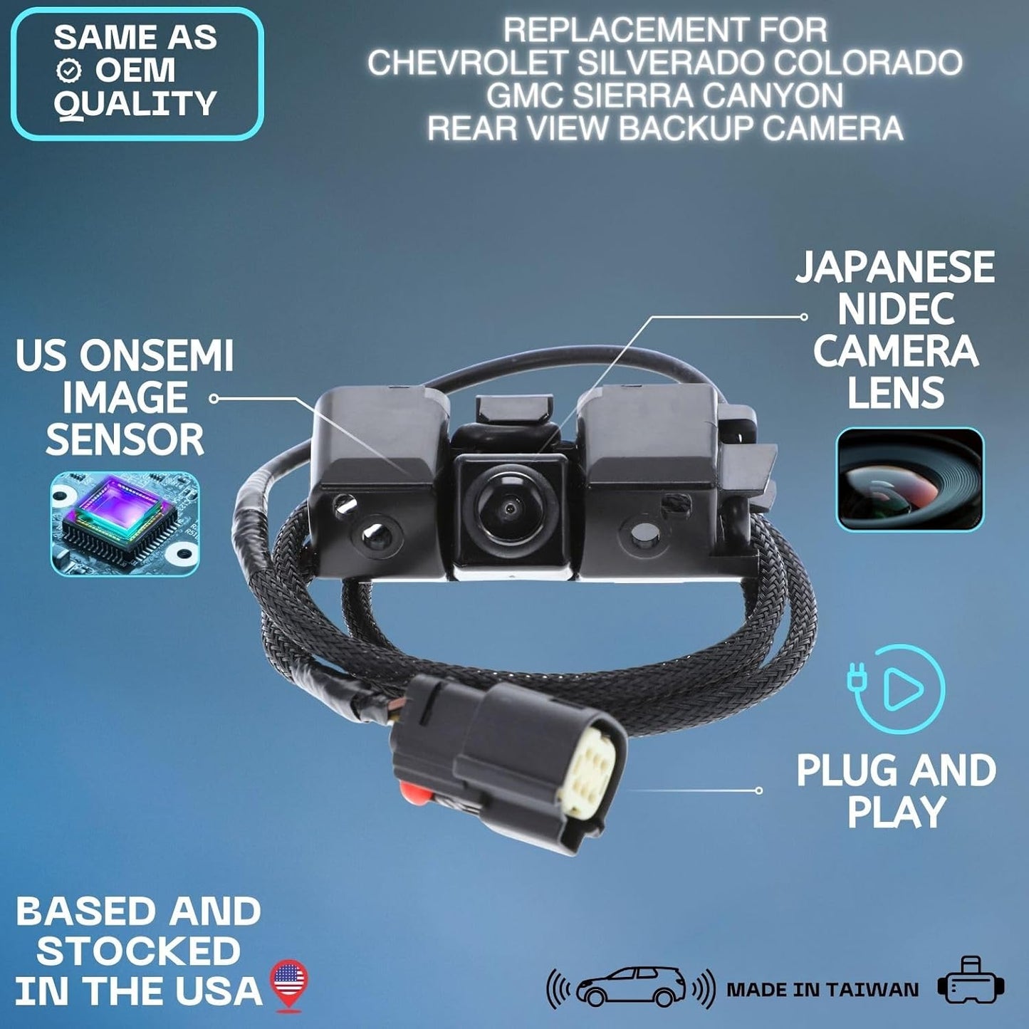 Backup Camera Replaces for 2014 to 2022 Chevrolet Silverado GMC Sierra CANYON