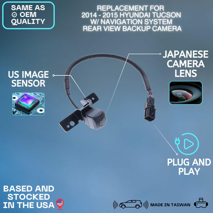 Backup Camera Replaces for 2014-2015 Hyundai Tucson w/Navigation System