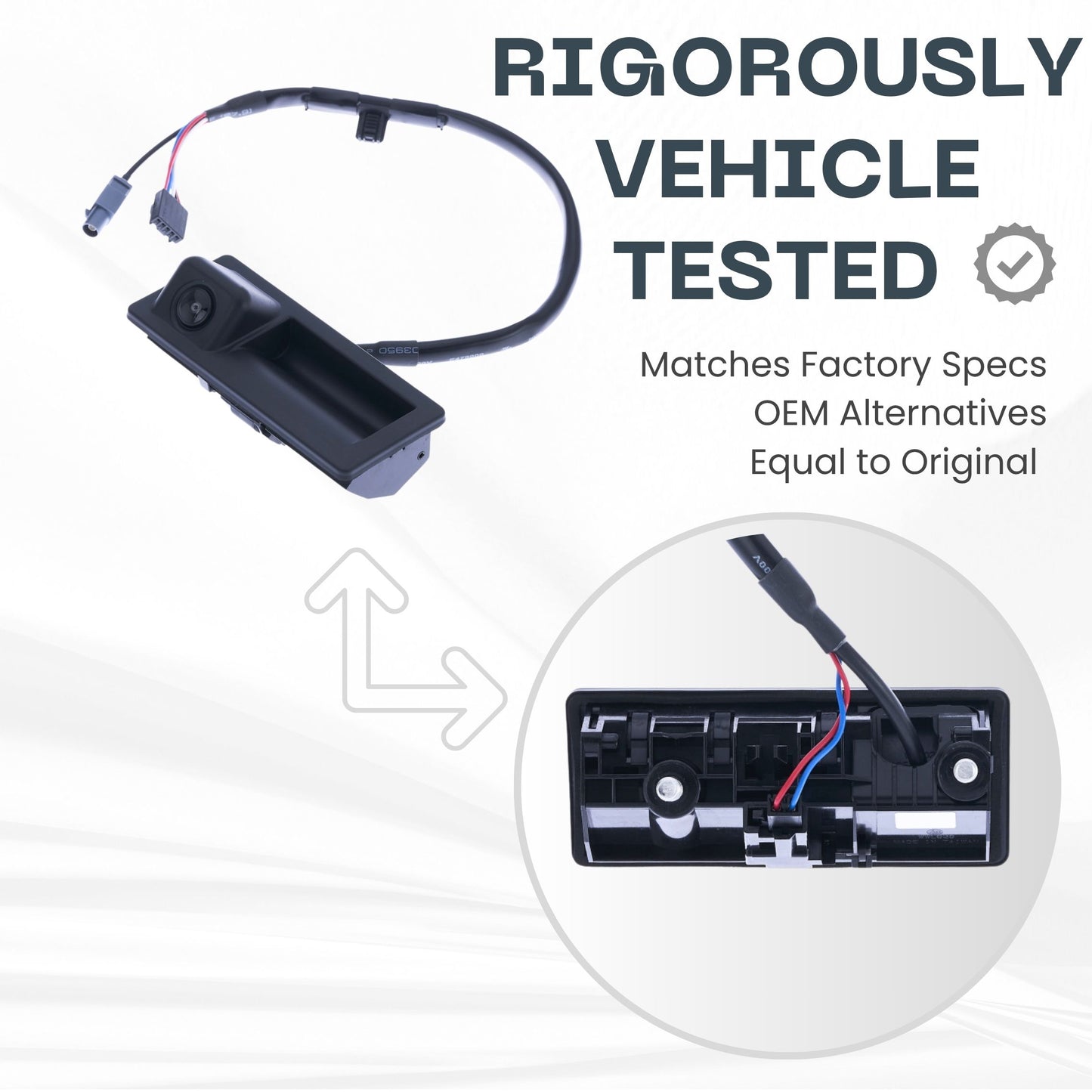 Backup Camera Replaces for 2016 2017 2018 2019 Volkswagen Passat Release Switch OE Part # 561827566D9B9 561980121B 561827566C 561827566D