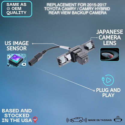 Backup Camera Replaces for 15-17 Toyota Camry 86790-06150 86790-06040