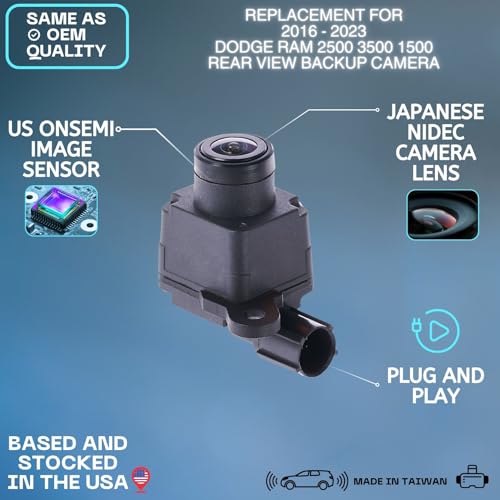 Backup Camera Replaces for 2016 2017 2018 2019 2020 2021 2023 Ram 1500 2500 3500