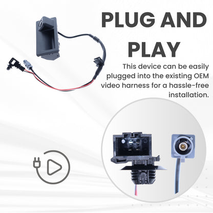 Backup Camera Replaces for 2016 2017 2018 VW Tiguan/Tiguan Limited Liftgate Switch w/o Navigation OE Part # 5N0827566AQ, 5N0827566AP (5N0-827-566-AQ, 5N0-827-566-AP)