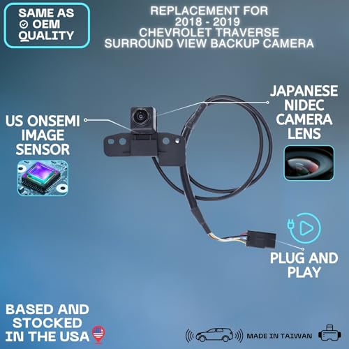 Backup Camera Replaces for 2018 2019 CHEVROLET TRAVERSE OE Part # 23165927