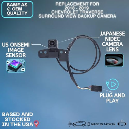 Backup Camera Replaces for 2018 2019 CHEVROLET TRAVERSE OE Part # 23165927