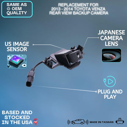 Backup Camera Replaces for 13-14 Toyota Venza 86790-0T010