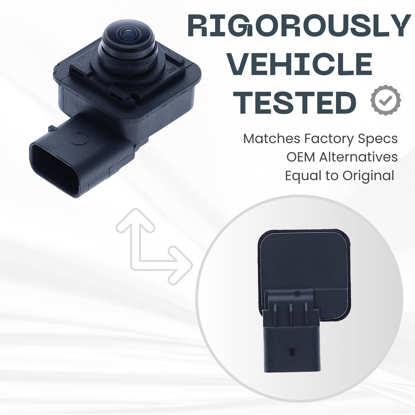 Backup Camera Replaces for 2019 Lincoln Nautilus OE Part # K2GZ19G490G, K2GZ19G490B (K2GZ-19G490-G, K2GZ-19G490-B)