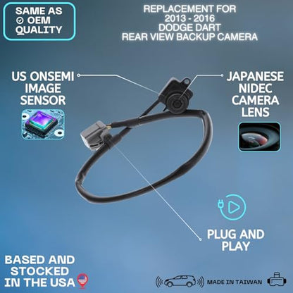 Backup Camera Replaces for 2013 2014 2015 2016 DODGE DART OE