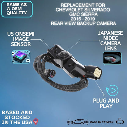 Backup Camera Replaces for 2016 2017 2018 2019 Chevrolet Silverado GMC Sierra