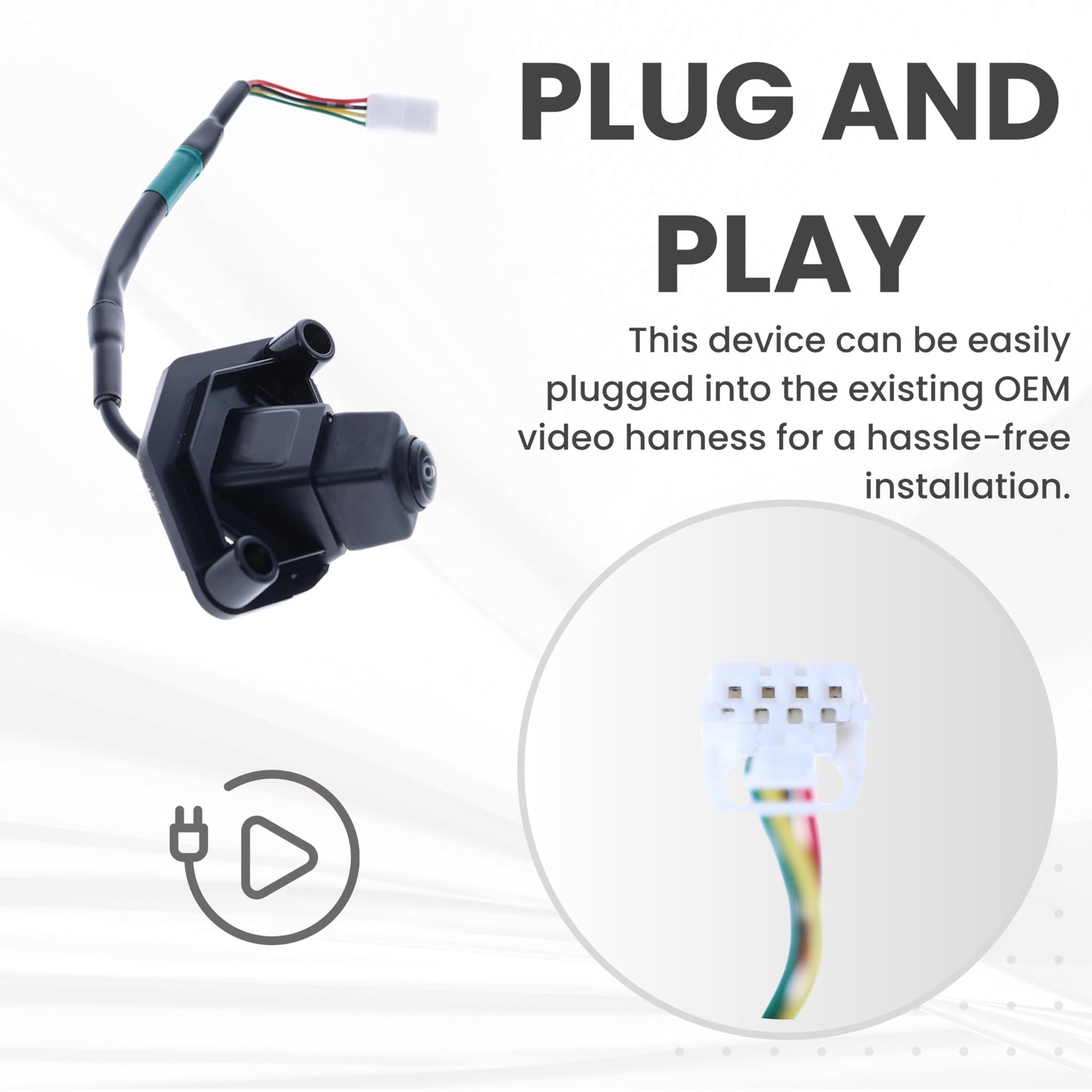 Backup Camera Replaces for 2017-2019 Nissan Rogue Sport/Qashqai w/AVM