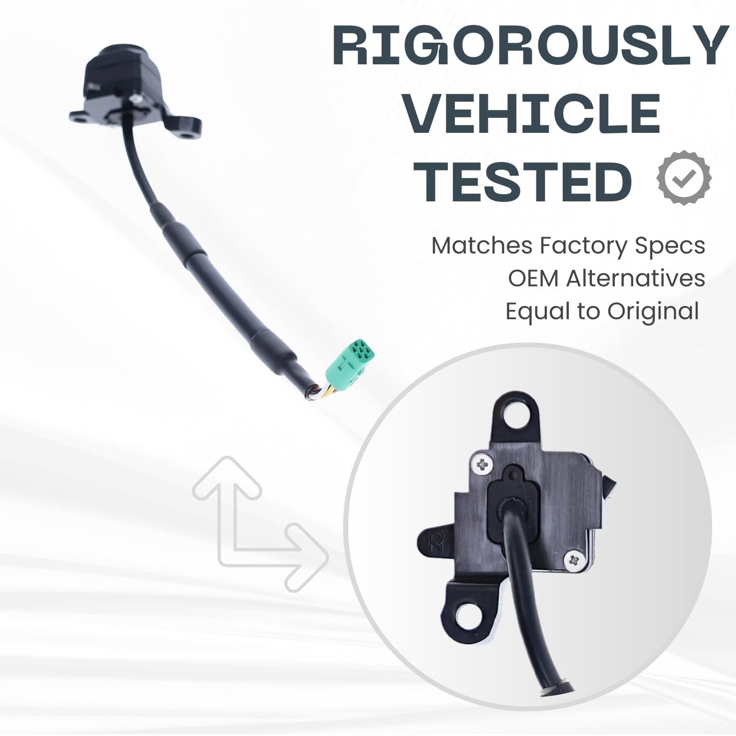 Right Side View Backup Camera Replaces for 2014-2021 Toyota Highlander/Highlander Hybrid | 2016-2021 RAV4 / RAV4 Hybrid | 2021 RAV4 Prime | 2021-2022 Venza Hybrid OE Part # 867900E100 8679048160