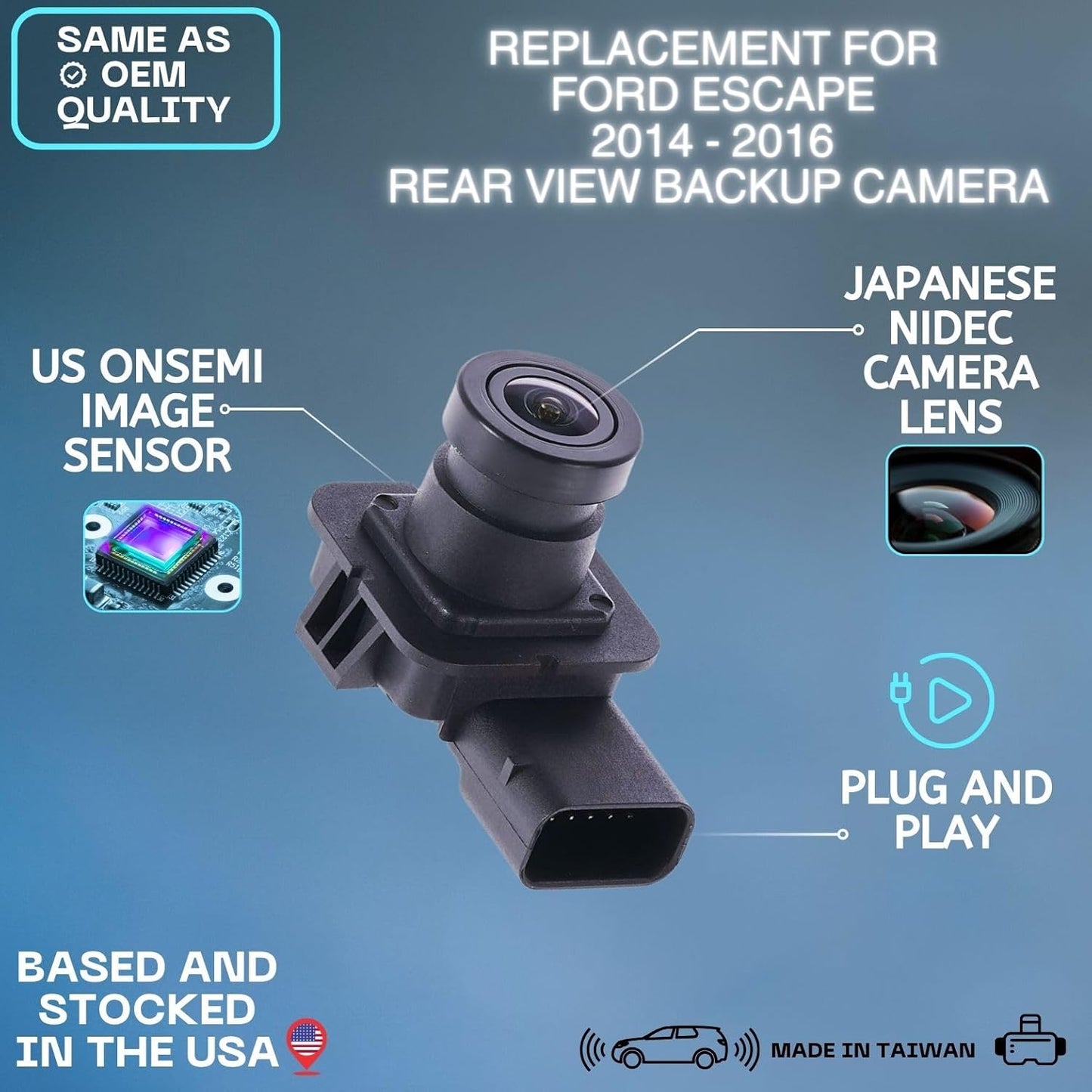 Backup Camera Replaces for 2014 2015 2016 Ford Escape