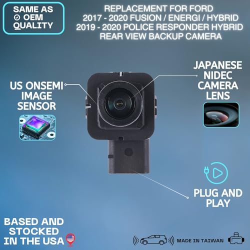 Backup Camera Replaces for 17-20 Ford Fusion FUSION POLICE HS7Z-19G490-D/F/A