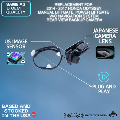 Backup Camera Replaces for Honda Odyssey Manual / Power Liftgate w/o Navigation