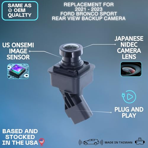 Backup Camera Replaces for 2021 2022 2023 2024 Ford Bronco Sport OE Part # M1PZ19G490A M1PZ-19G490-A