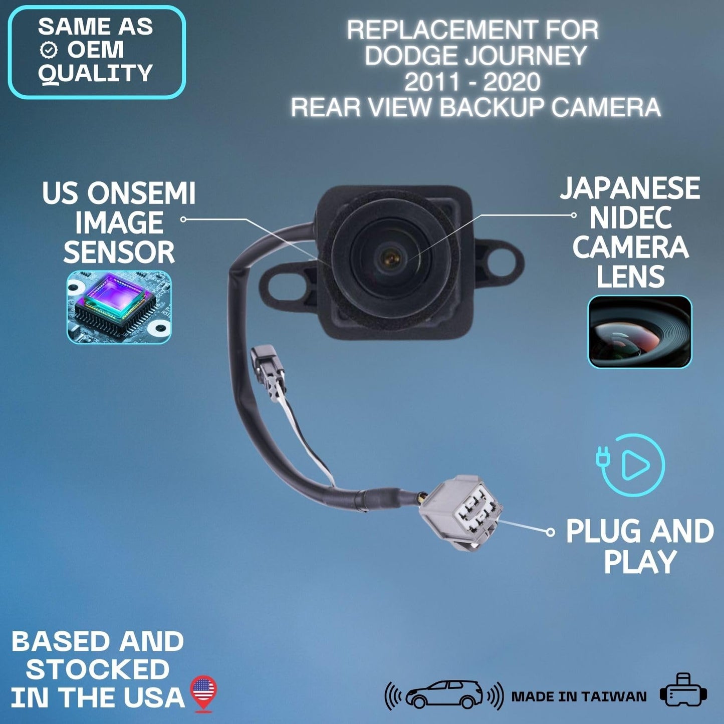 Backup Camera Replaces for 11 12 13 14 15 16 17 18 19 20 Dodge Journey