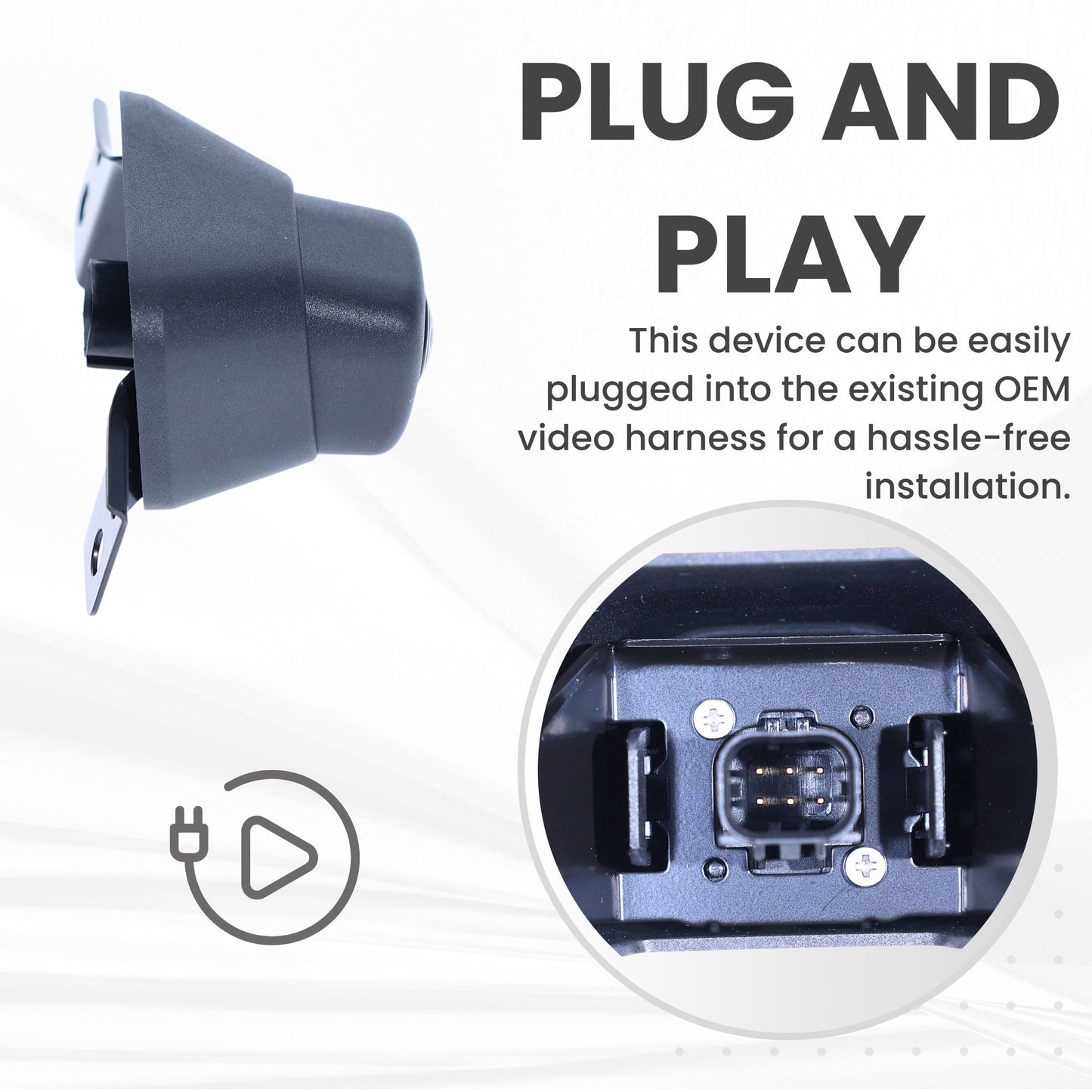 Front View Backup Camera Replaces for 2016 2017 2018 Toyota RAV-4 / RAV-4 Hybrid w/Around View Monitor OE Part # 8679042070 86790-42070