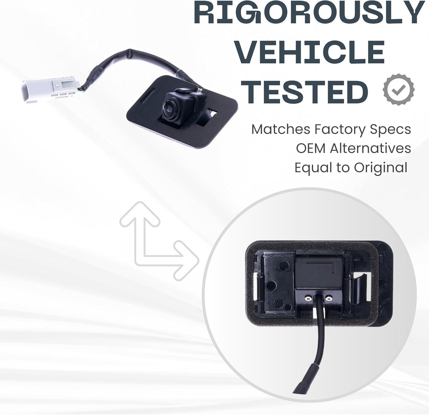 Backup Camera Replaces for Cadillac 2015 Escalade/Escalade ESV | 2016 Escalade/Escalade ESV Base, Luxury, Premium Model w/AVM | 2015 2016 GM Yukon/XL/Denali OE Part # 23405751 23135152 23324497