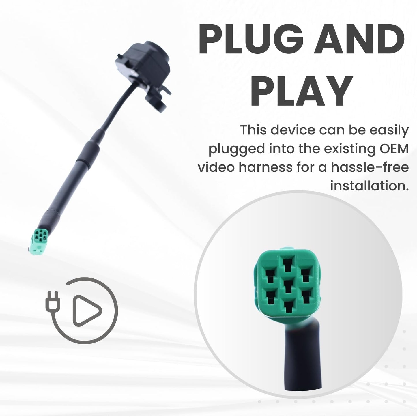 Left Side View Backup Camera Replaces for 2014-2021 Toyota Highlander/Highlander Hybrid | 2016-2021 RAV4 / RAV4 Hybrid | 2021 RAV4 Prime | 2021-2022 Venza Hybrid OE Part # 867900E090 8679048150