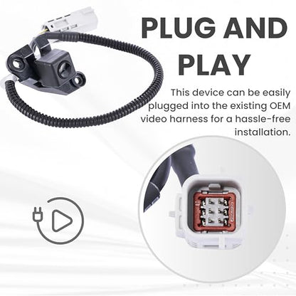 Right Side View Backup Camera Replaces for 2013 2014 2015 2016 2017 2018 2019 2020 2021 2022 2023 Chevy Express/GMC Savana OE Part # 23140731, 22903442