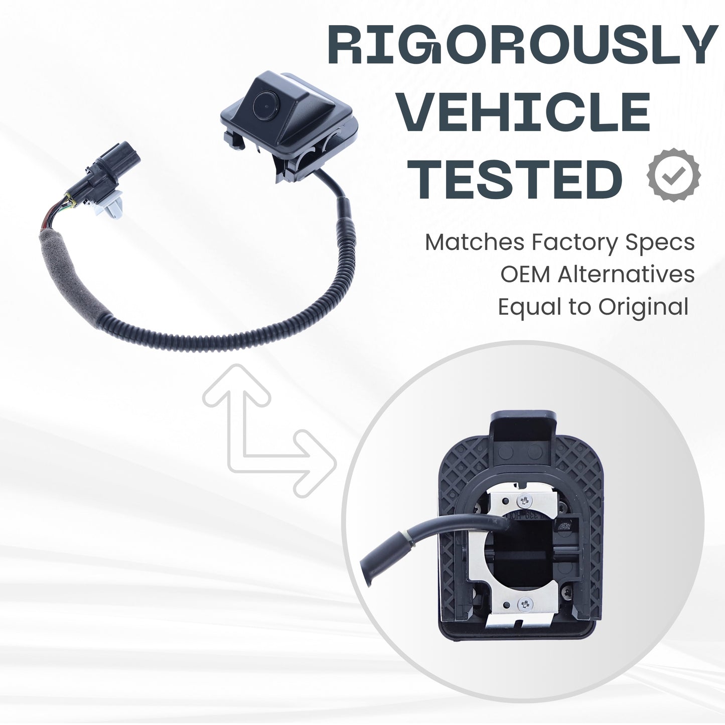 Backup Camera Replaces for 2014 2015 2016 Hyundai Elantra Sedan w/Navigation System OE Part # 95750-3X440 957503X440