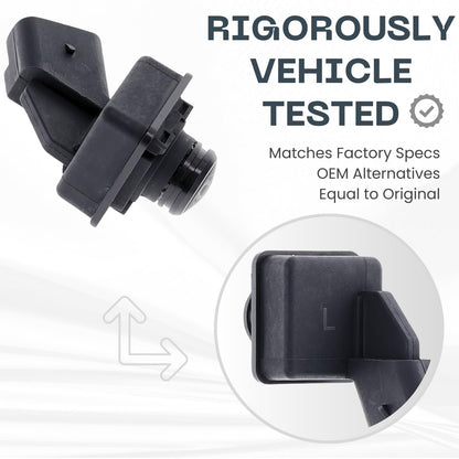 Left Side View Backup Camera Replaces for 2015-2020 Ford F150 Extended Cab/Crew Cab | 2017-2020 Ford F150 Raptor | 2016-2018 Lincoln MKX | 2019-2021 Lincoln Nautilus OE Part # FL3Z19G490AA-L
