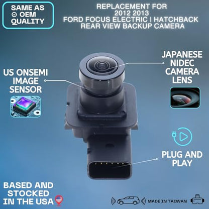 Backup Camera Replaces for 2012 2013 Ford Focus Electric/Hatchback OE Part # BM5Z19G490C BM5T19G490AG BM5Z19G490B BM5Z19G490AE
