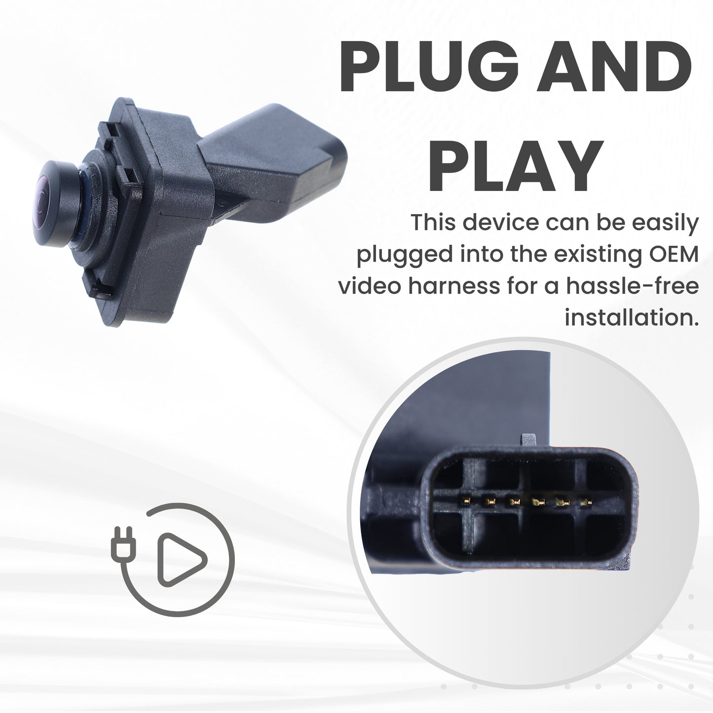 Front View Backup Camera Replaces for 2015 2016 2017 Ford F150 Crew Cab / F150 Extended Cab Part # FL3Z19G490C, FL3T19H222AG, FL3Z-19G490-C, FL3T-19H222-AG