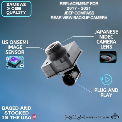 Backup Camera Replaces for 2017 2018 2019 2020 2021 JEEP COMPASS OE