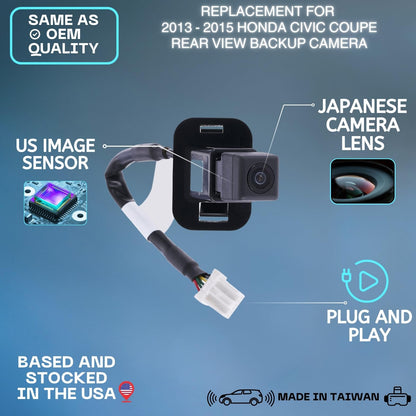 Backup Camera Replaces for 2013 2014 2015 HONDA CIVIC COUPE