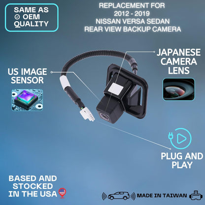 Backup Camera Replaces for 2012-2019 NISSAN VERSA SEDAN