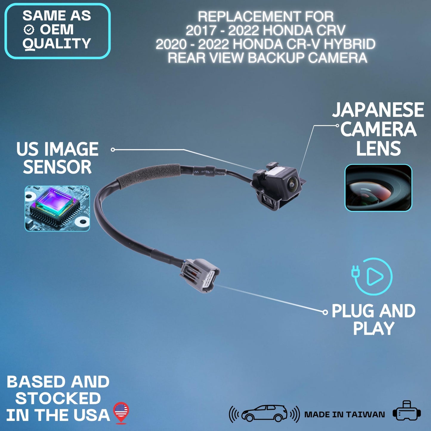 Backup Camera Replaces for 17-20 Honda CRV 39530-TLA-A01/A11 39530-TLA-A51