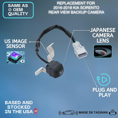 Backup Camera Replaces for 16-18 Kia Sorento 95760C6210 95760C6200