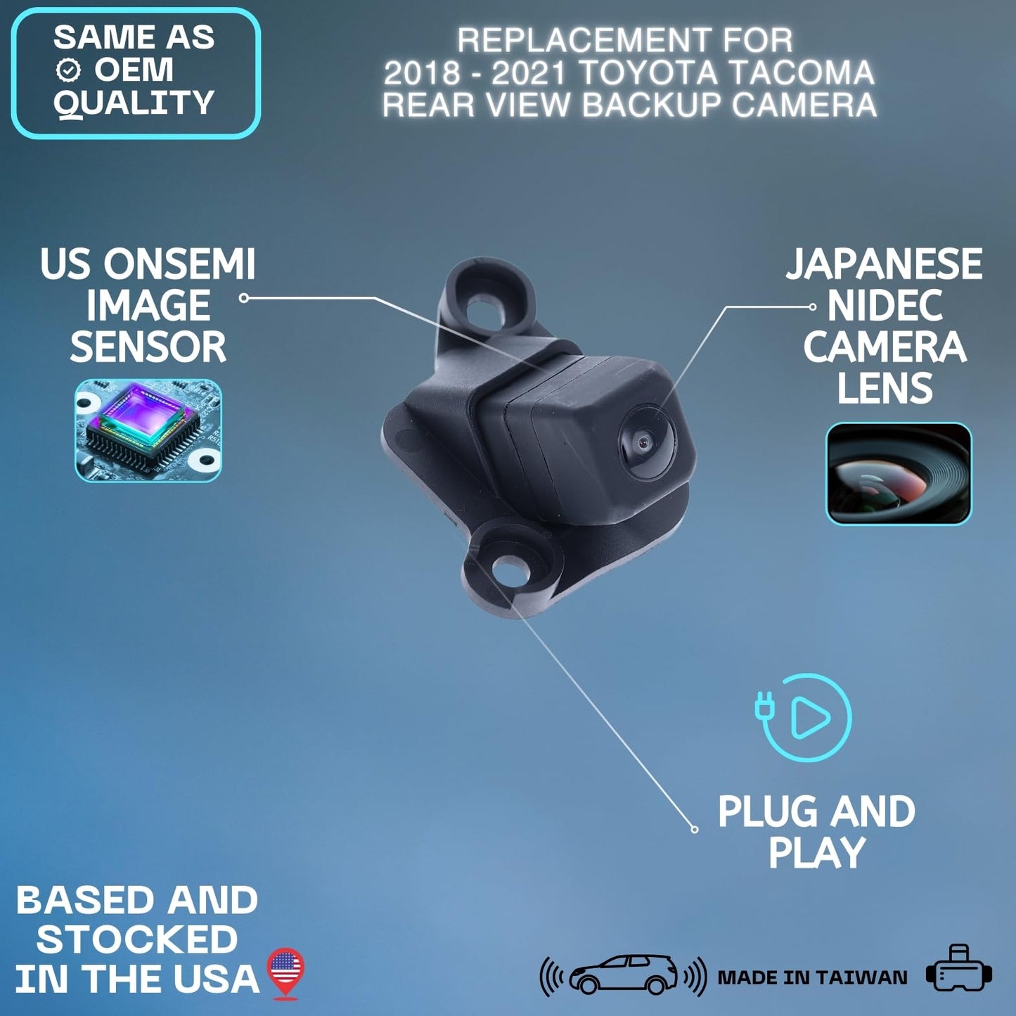 Backup Camera Replaces for 2018 2019 2020 2021 TOYOTA TACOMA