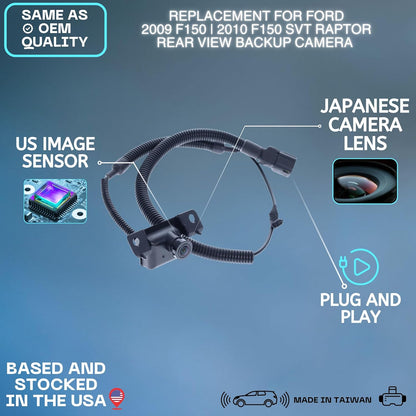 Backup Camera Replaces for Ford 2009 F150 | 2010 F150 SVT Raptor OE Part # 9L3Z19G490C 9L3Z-19G490-C