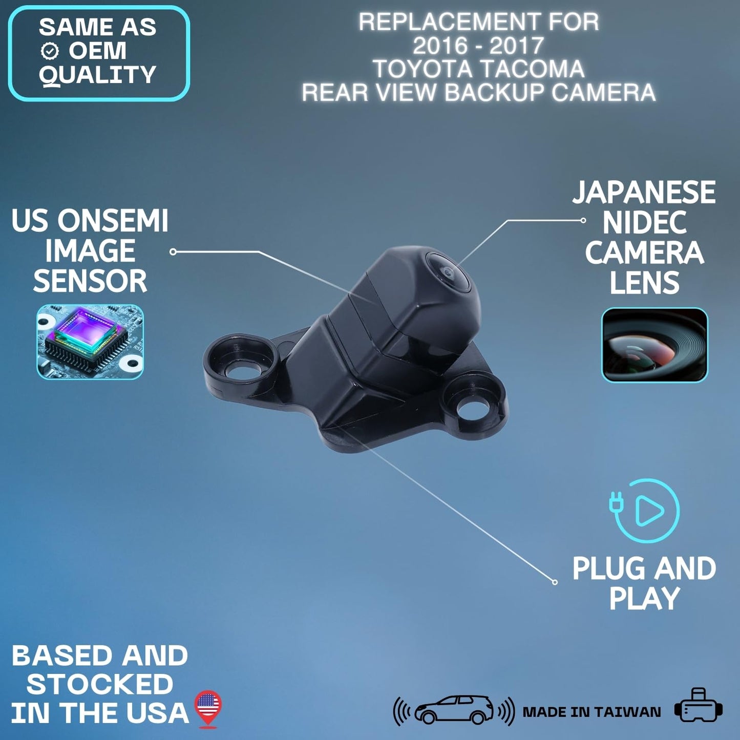 Backup Camera Replaces for 16-17 Toyota Tacoma 86790-04030