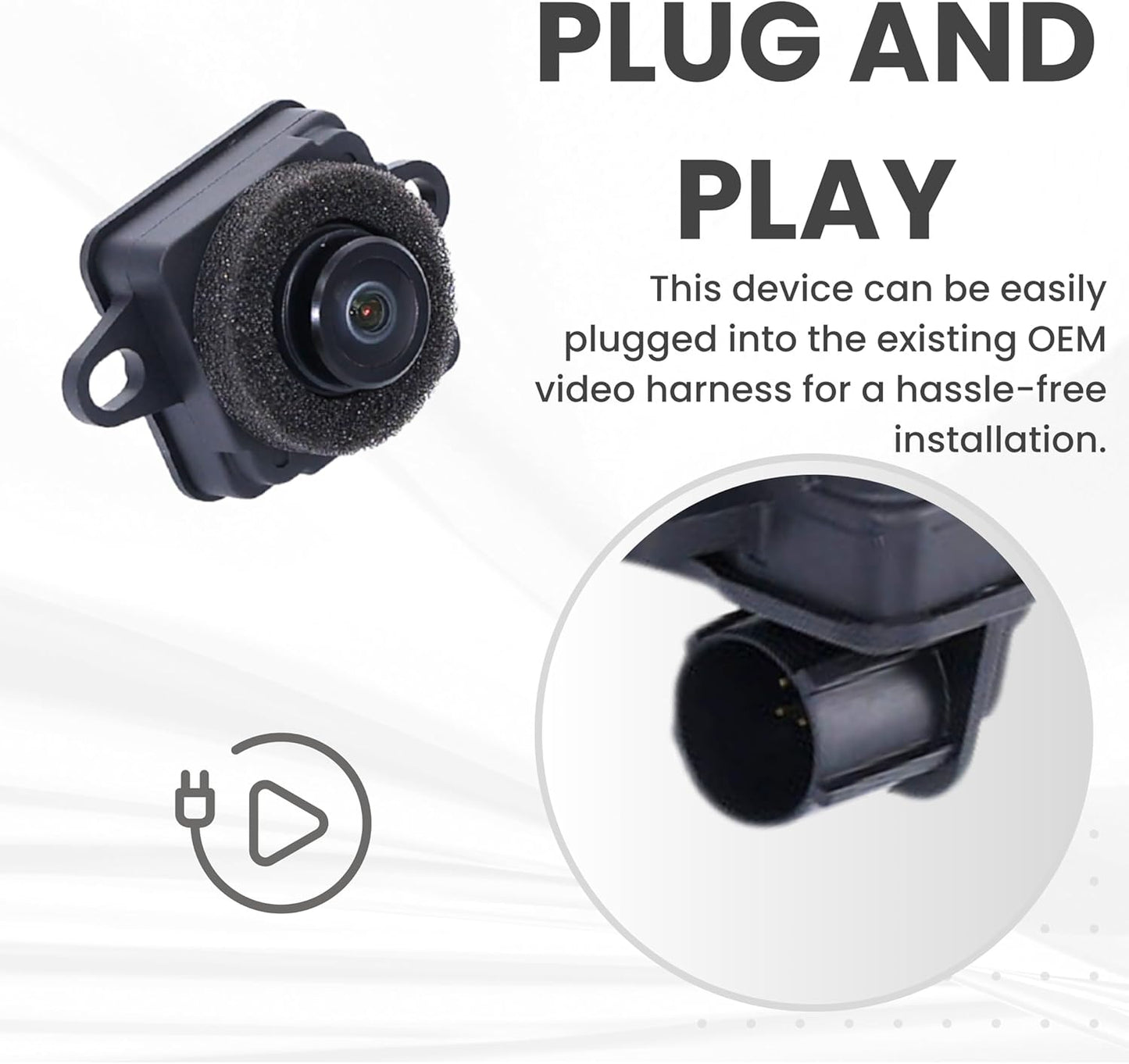 Backup Camera Replaces for 2015 2016 2017 2018 2019 2020 2021 2022 Dodge Challenger OE Part # 4672760AC 4672760AA 4672760AB 68172474AD 68172474AE 68172474AF 68172474AG 68172474AH 68172474AI