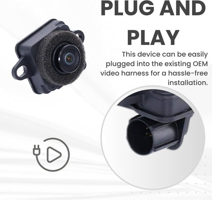 Backup Camera Replaces for 2015 2016 2017 2018 2019 2020 2021 2022 Dodge Challenger OE Part # 4672760AC 4672760AA 4672760AB 68172474AD 68172474AE 68172474AF 68172474AG 68172474AH 68172474AI