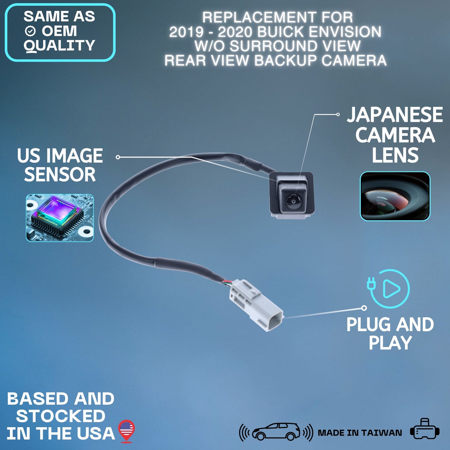 Backup Camera Replaces for 2019 2020 Buick Envision w/o Surround View OE # 84327614