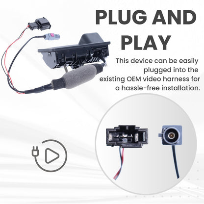 Backup Camera Replaces for Audi 09-16 A4/S4 SED/WGN | 13-16 A4 ALLROAD | 08-17 A5/S5 Coupe | 12-15 A6/S6 | 12-18 A7/S7 | 15-18 Q3 | 09-17 Q5/SQ5 | 13-16 Q5 Hybrid | 14-18 RS7 OE Part # 5N0827566AA