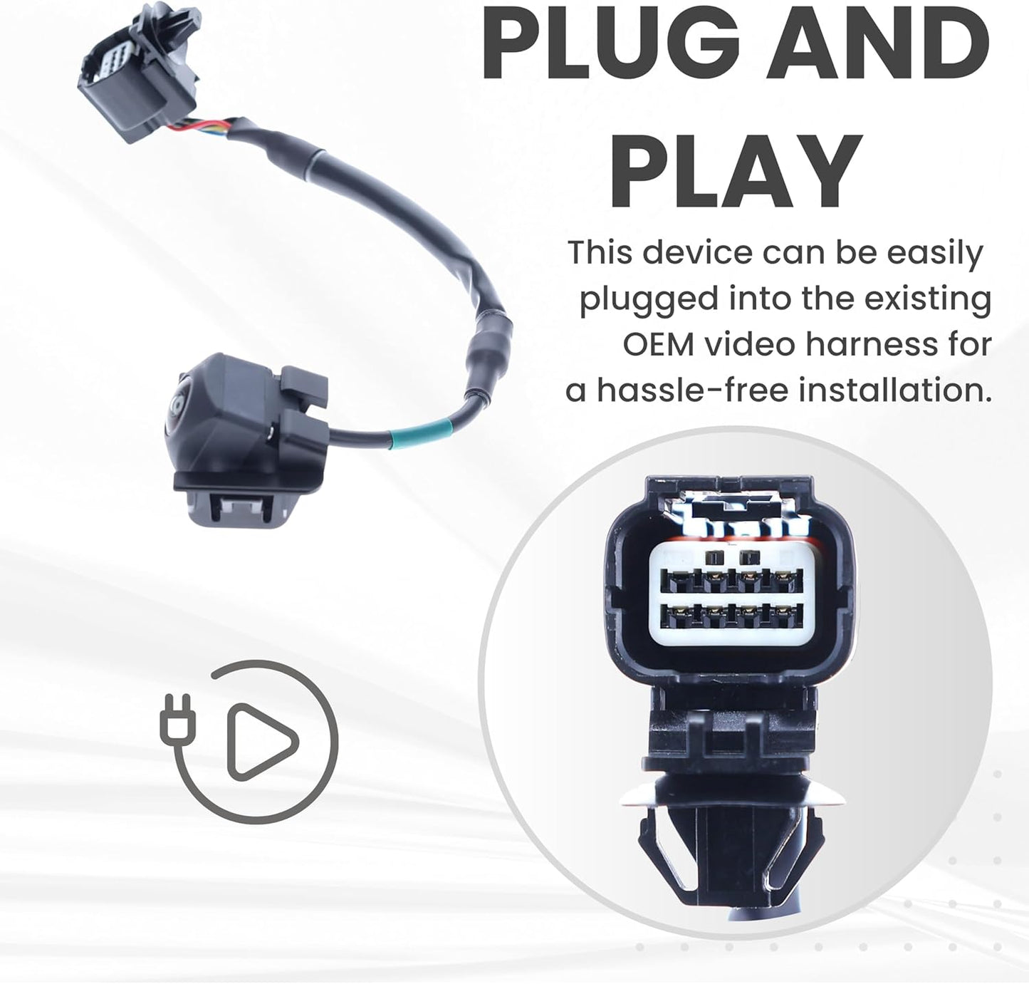 Backup Camera Replaces for 2017 2018 2019 2020 2021 Honda Civic Hatchback/Civic Type R OE Part # 39530TGGA21 39530TGGA01