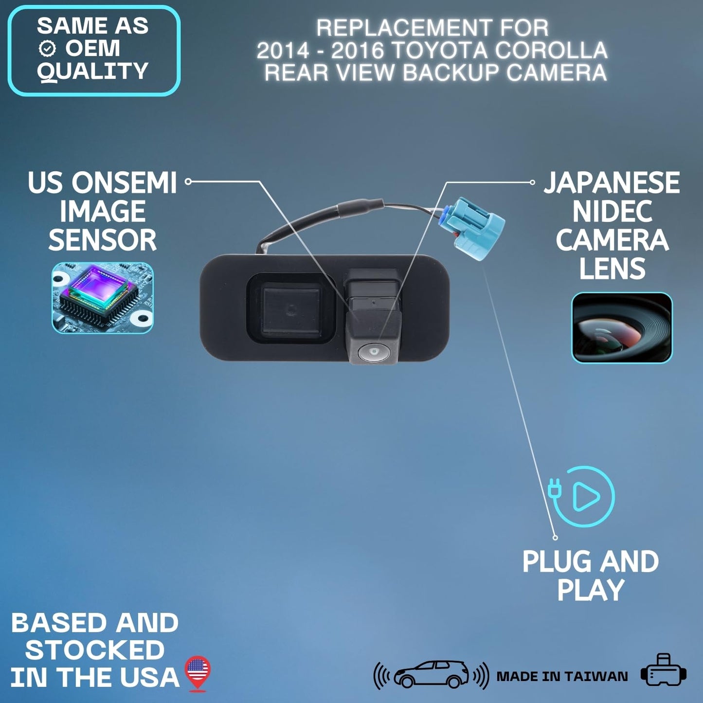 Backup Camera Replaces for 2014 2015 2016 TOYOTA COROLLA