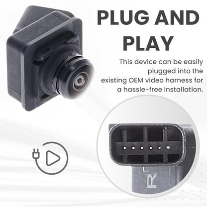 Right Side View Backup Camera Replaces for 2015-2020 Ford F150 Extended Cab/Crew Cab | 2017-2020 Ford F150 Raptor | 2016-2018 Lincoln MKX | 2019-2021 Lincoln Nautilus OE Part # FL3Z19G490AA-R