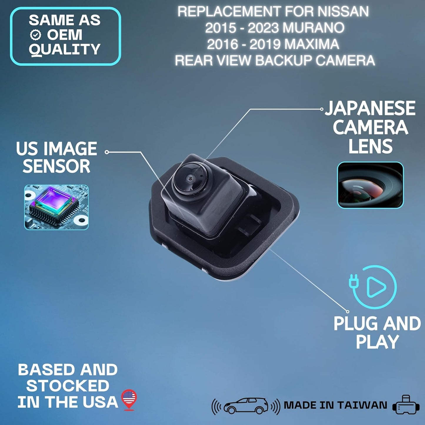 Backup Camera Replaces for 15-20 Nissan Maxima Murano 28442-5AA0C 28442-5AA1C