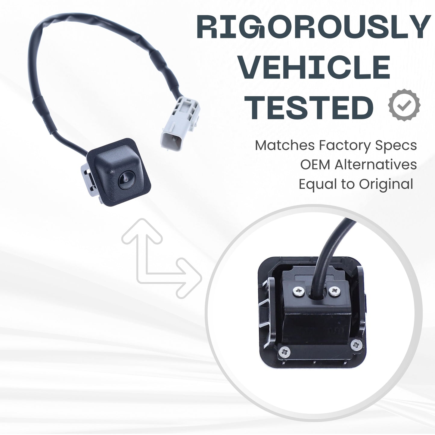 Backup Camera Replaces for Buick 2012-2017 Regal Base, CXL, Premium Model | 2016-2017 Regal Sport Touring Model | 2012-2016 Regal eAssist OE Part # 23323601, 22801897