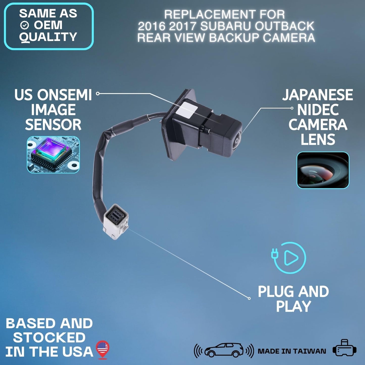 Backup Camera Replaces for 2016 2017 SUBARU OUTBACK OE Part # 86267AL50A