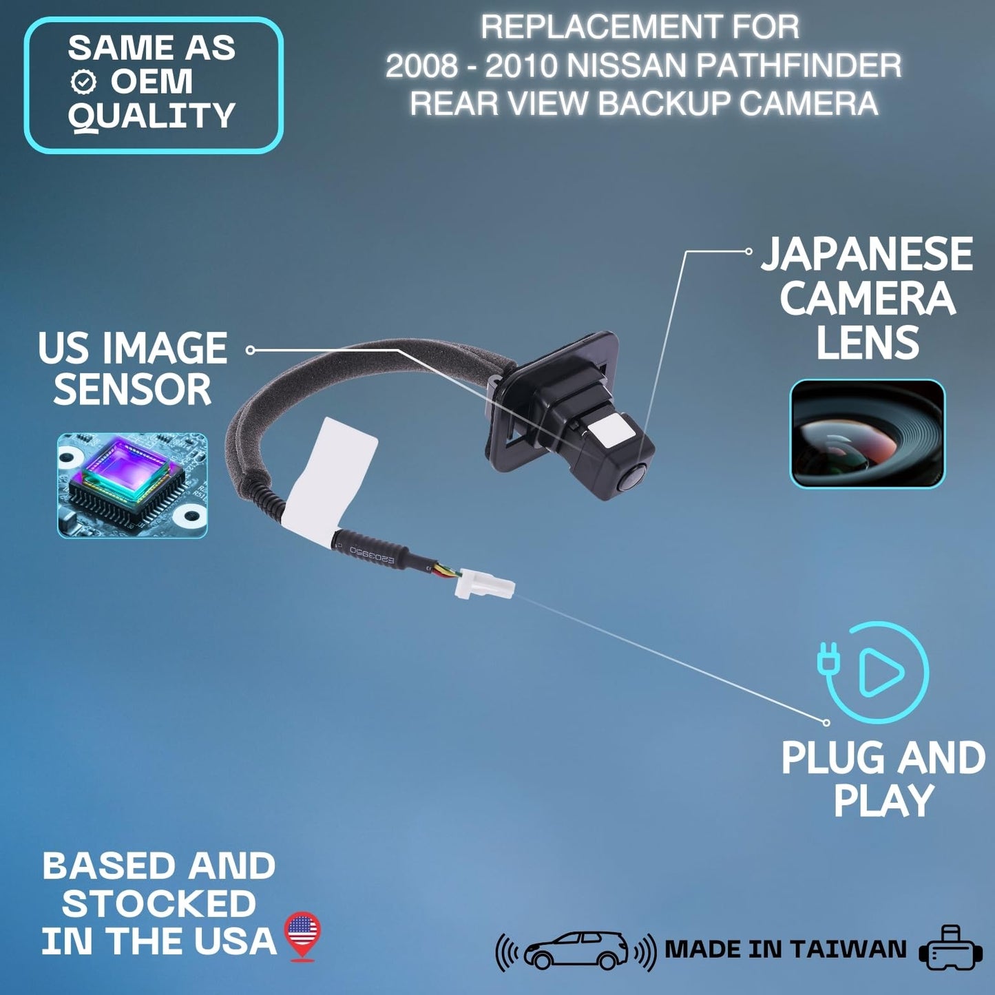 Backup Camera Replaces for 2008 2009 2010 NISSAN PATHFINDER OE Part# 28442ZS00A