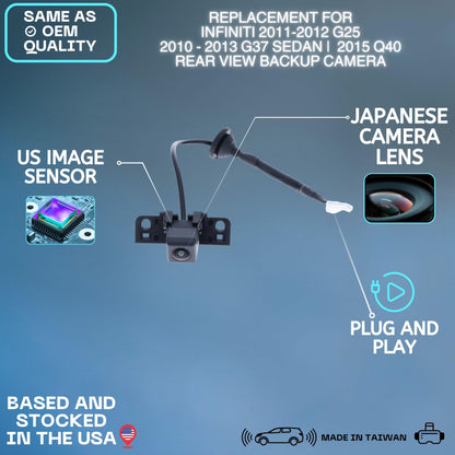 Backup Camera Replaces for 10-15 Infiniti G25 G37 Q40 28442-1NF0B 28442-1NF0A
