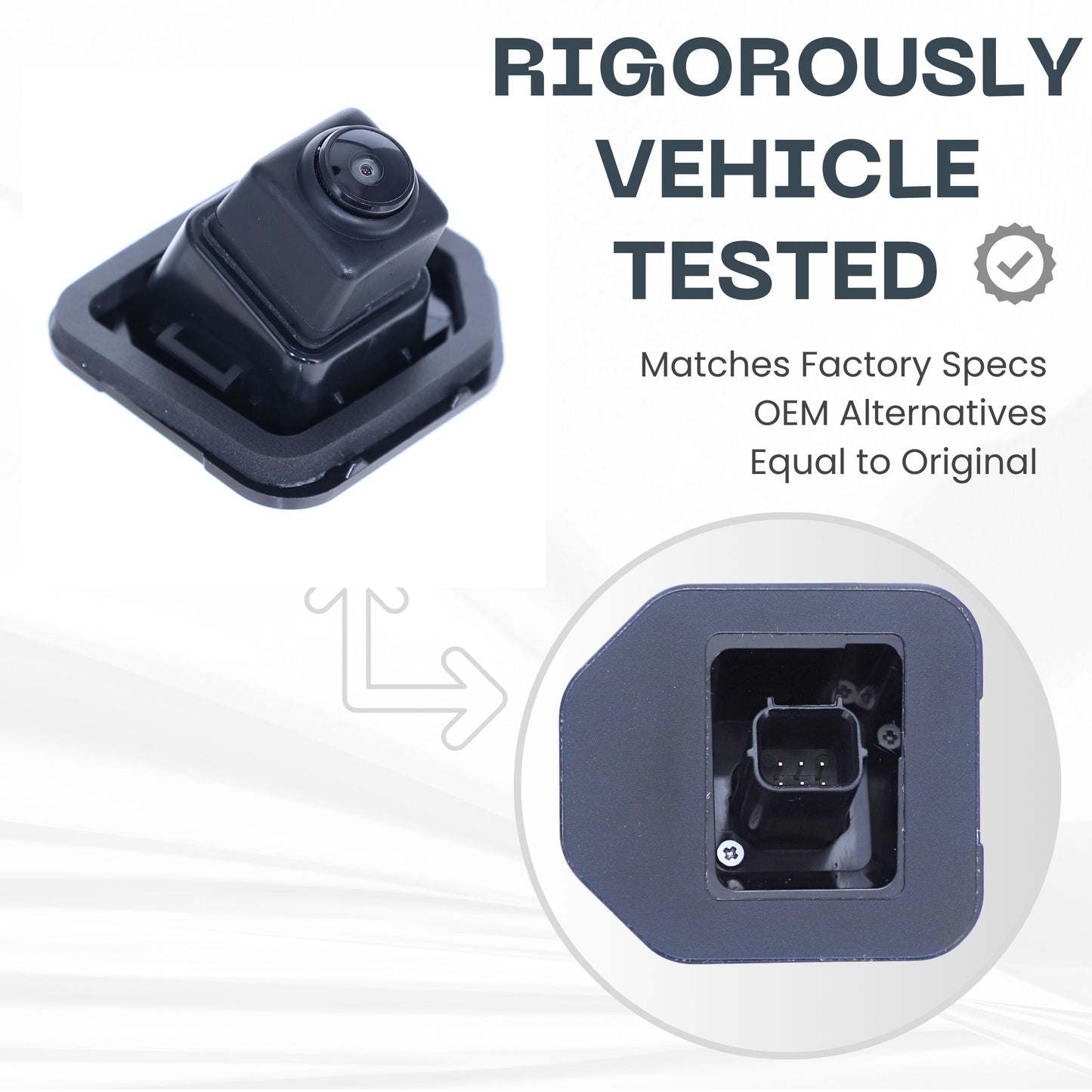 Backup Camera Replaces for Nissan 2014-2016 Rogue SV Model w/o Premium Pkg | 2017-2020 Rogue w/o AVM | 2017-2019 Rogue Hybrid w/o AVM OE Part # 284429TB0D 284429TB0A 284429TB0B 284429TB0C 284429TB1C