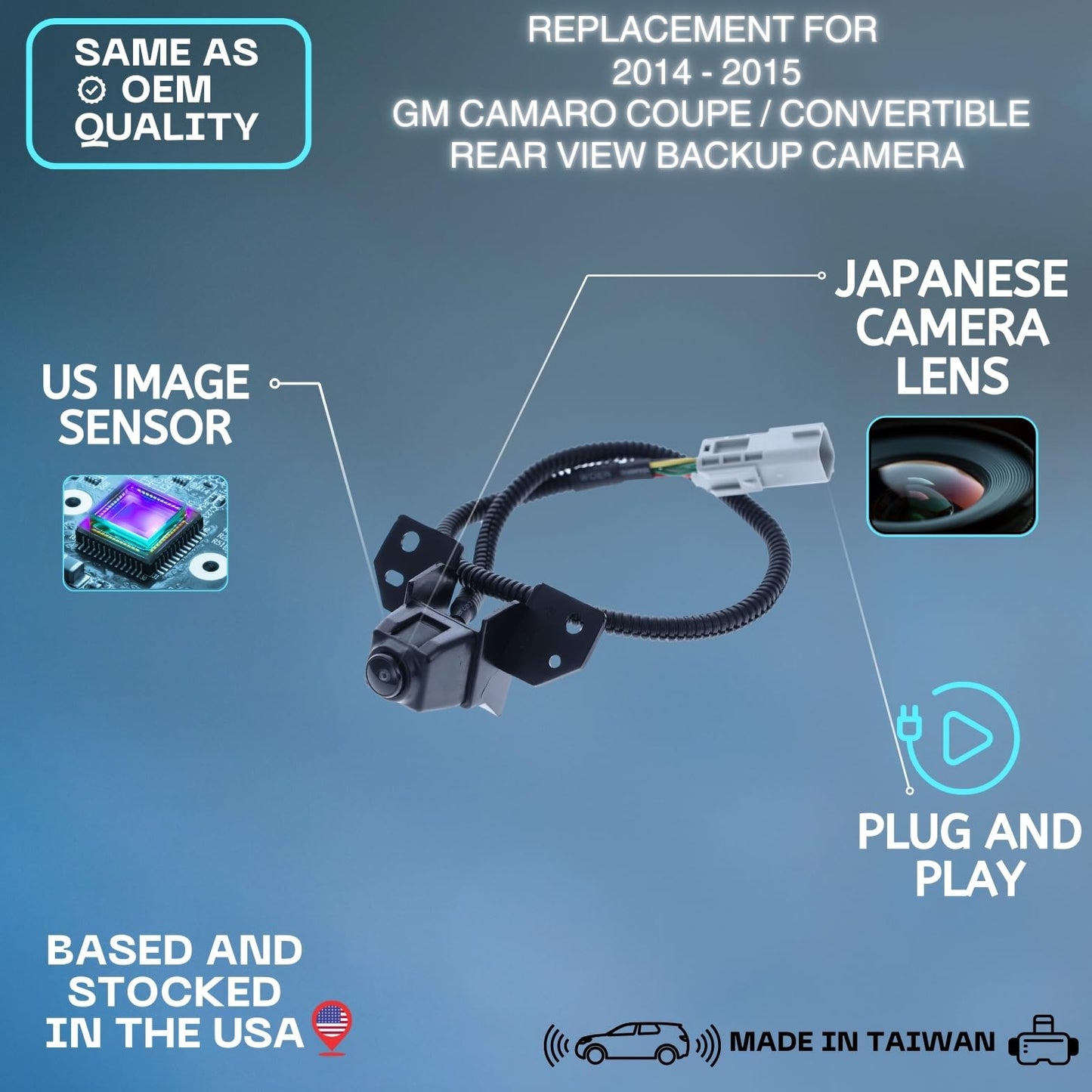 Backup Camera Replaces for 2014 2015 GM CAMARO COUPE/CAMARO CONVERTIBLE