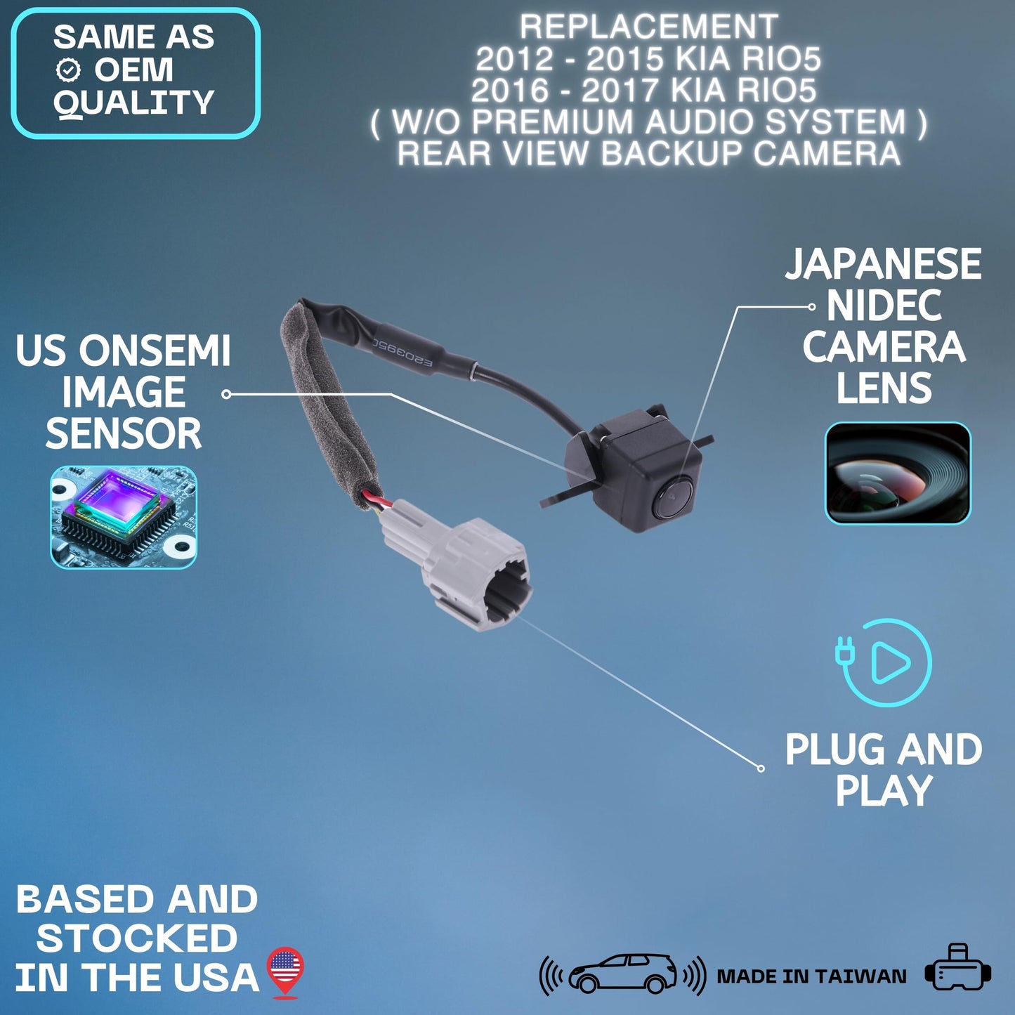 Backup Camera Replaces forKIA RIO5 | KIA RIO5 w/o Premium Audio System